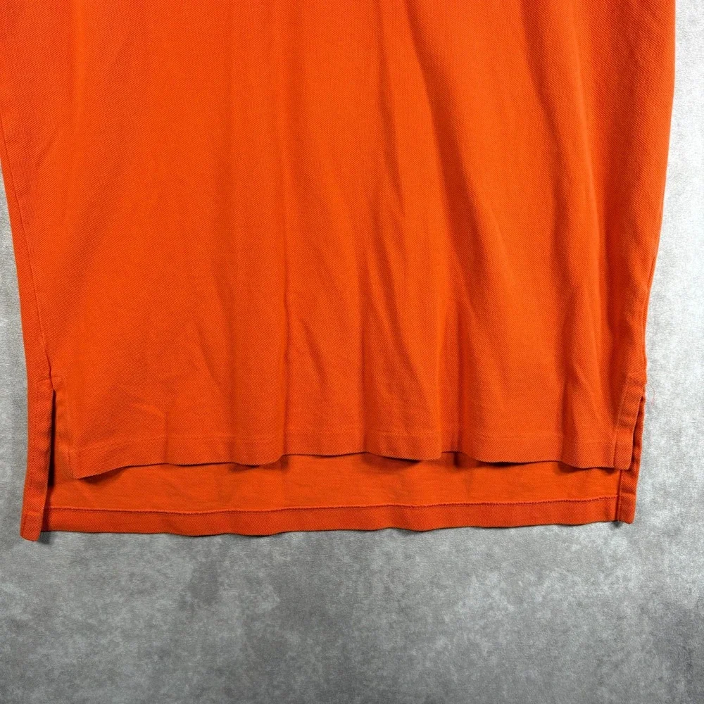 Polo Ralph Lauren Polo Shirt Mens M Orange Classic Fit Short Sleeve Pique Cotton